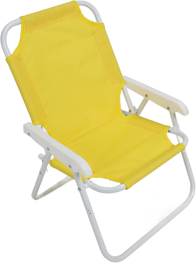 Low Beach Chair with Sun Umbrella Folding Camping Chair with Canopy Shade for Kids Adults Portable Children Camping Chairs Lawn Chair with Umbrella for Picnics Vacations