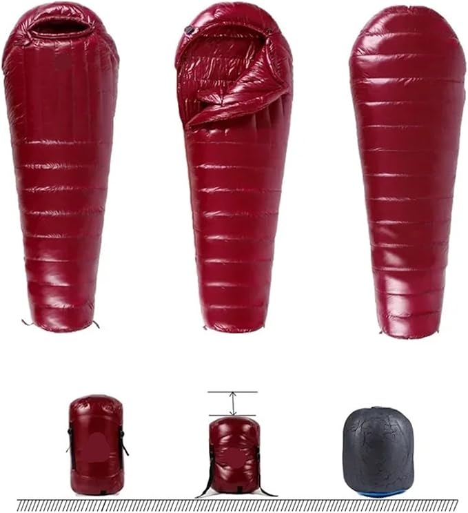 Upgraded Water-Repellent Goose Down Sleeping Bag – Premium Winter Camping &amp Glamping Gear
