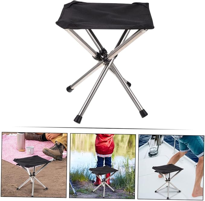 BESPORTBLE Outdoor Foldable Chair Fishing Folding Stool Lightweight Portable for Camping and Sports