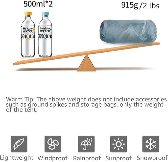 3FULGEAR Lanshan 2 Pro Tent 2 Person Ultralight Camping Tent 3/4 Season Professional 20D Silnylon Rodless Tent for Camping Climbing Hiking