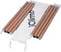 iClimb Strong Elegant Alu. Tarp Poles Set of 2 Height Adjustable with Lantern Hook and Carry Bag Nature Color