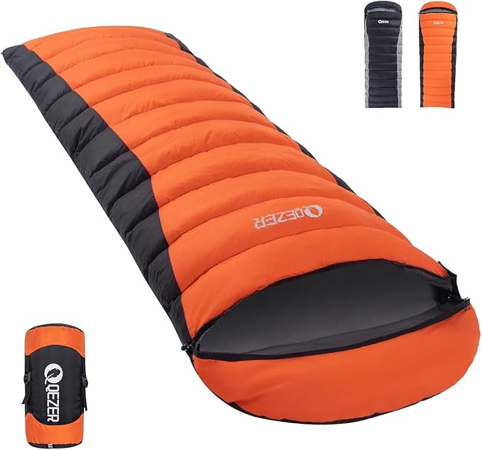 Ultralight Down Sleeping Bag for Adults - 600 Fill Power Cold Weather Backpacking Camping Hiking