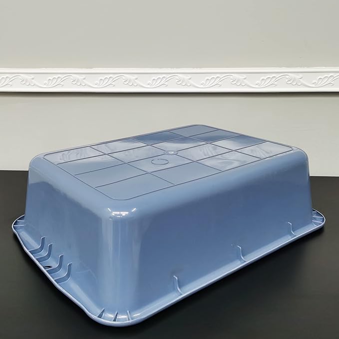 FixtureDisplays® 3-Pack 5.5 Low Depth Bus Tubs Commercial Tote Box Plastic Storage BIn 3.5 Gallons (13 L Capacity) Grey 20.66 X 14.7 X 5.5 Outside Dims BPA Free Food Grade PP 15565-4PK-NPF