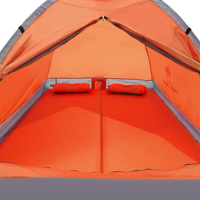 CAMEL CROWN 2/3/4 Person Camping Tent with Removable Rain Fly Easy Setup Outdoor Tents Water Resistant Lightweight Portable for Family Backpacking Camping Hiking Traveling