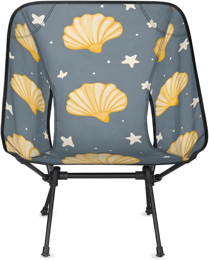 Honeybaby Folding Camping Chair Shells Stars Camping Chairs Lightweight Portable Chair Outdoor Foldable Chairs for Camping Travel Picnic Beach Hiking