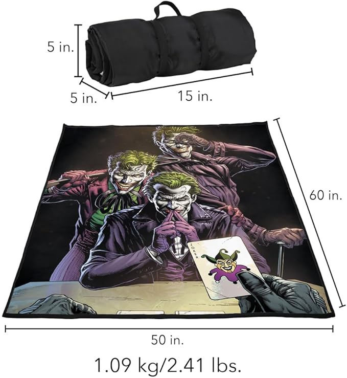 LOGOVISION Batman Three Jokers Outdoor Blanket for Picnic Beach Camping Park Tailgate 50x60