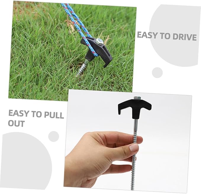 1Set Heavy Duty Tent Stakes Camping and Tarp Stake Kit for Outdoor Use Easy to Drive and Remove for Anchoring Tents Canopies and Gazebos