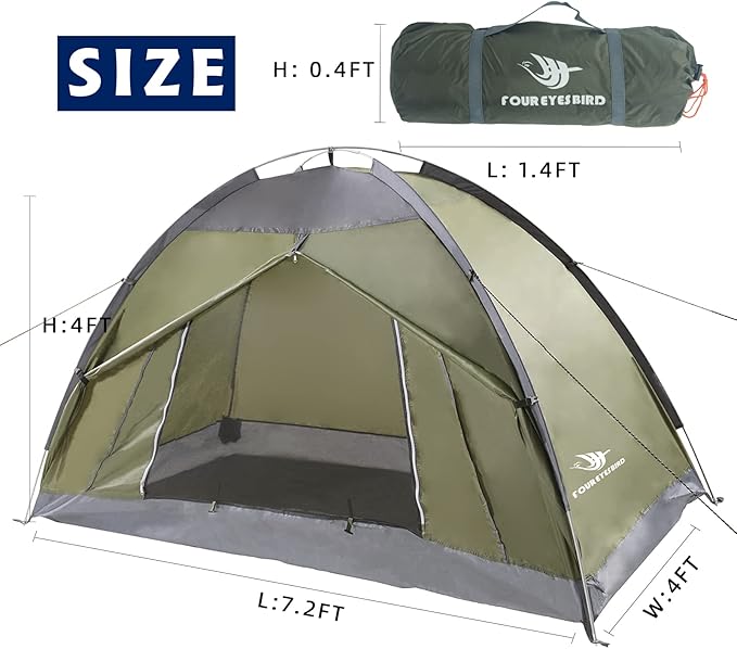 7.2 × 4 × 4 Feet Single Backpack Tent Waterproof Camping and Hiking Tent can be Used by One Person Light and Durable