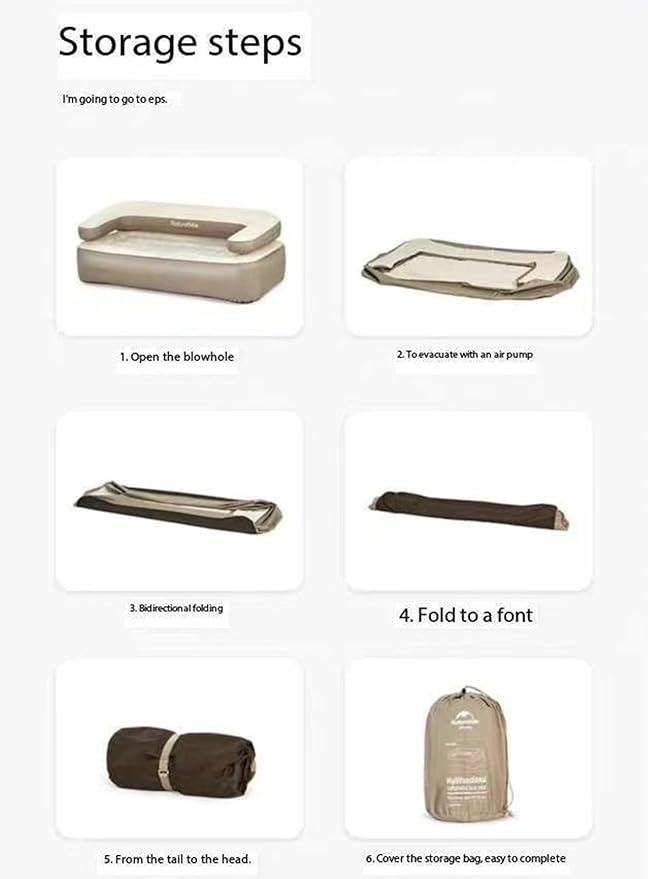 Inflatable Sofa Double Air Bed Portable Outdoor Mattress Easy to Use Inflatable Sofa Inflatable Camping Accessories