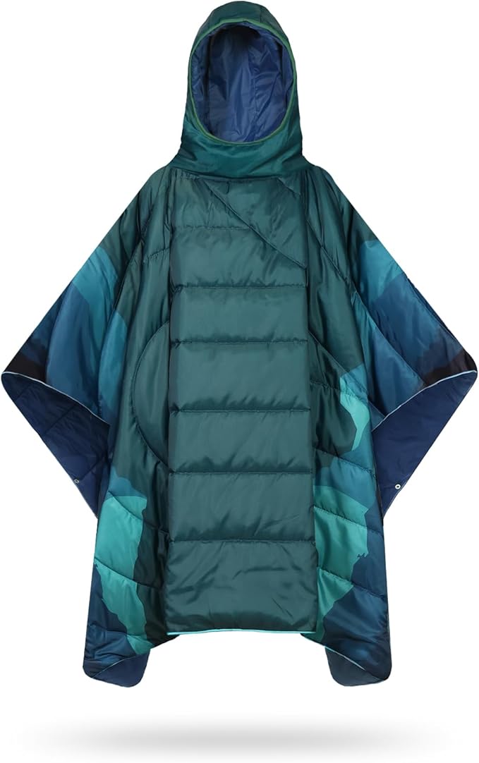 Camping BlanketHoodie Blankets Poncho Outdoor Waterproof Windproof Warm Durable &amp Portable for Stadium Concerts CarTravel Beach Picnic Grass75 * 54 inch