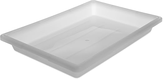 Carlisle FoodService Products Storplus 5 Gallon Food Storage Container with Stackable Design for Kitchen and Restaurants Polyethylene (Pe) White (Pack of 6)