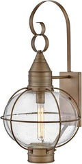 Hinkley Cape Cod 2205BU Large Outdoor Wall Mount Onion Lantern Clear Seedy Glass Wet Rated Burnished Bronze