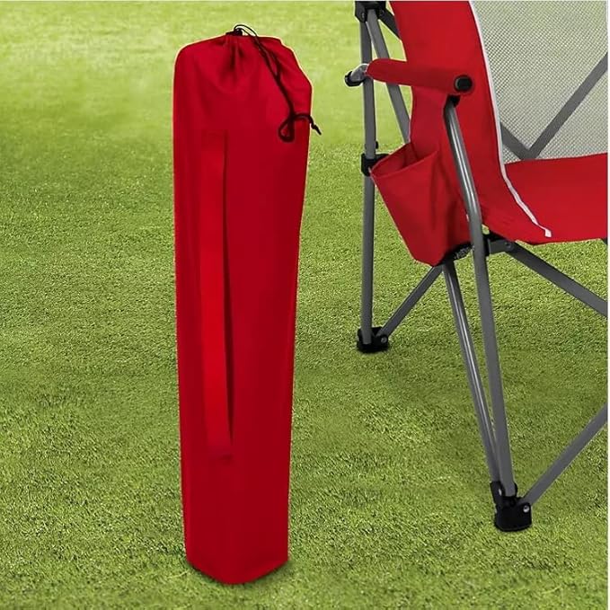 Oversized Folding Hard ARM Lawn Chair 325 LB Color: RED New- Camping and Beach