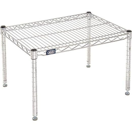 Nexel Commerical Wire Shelf Platform Dunnage Storage Rack 21 x 36 x 14 Chrome