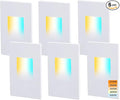 CLOUDY BAY 120V Dimmbale 5 Color LED Indoor Outdoor Step Light2700K/3000K/3500K/4000K/5000K 3W 70lmStair LightWhite6 Pack