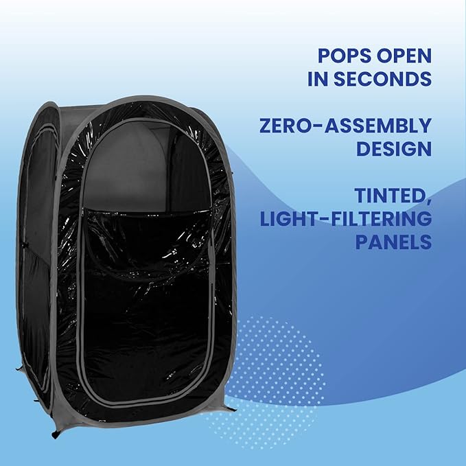 WeatherPod 1-Person Pop-Up Pod with Tinted Panels – Pop-Up Weather Pod Protection from Cold Wind and Rain with Added Privacy