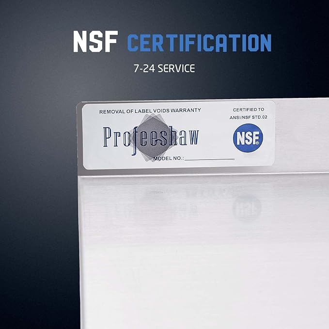 Profeeshaw NSF Stainless Steel Shelf 14” x 24” 250 lb Commercial Shelves Wall Mounted Metal Shelving with Backsplash and 2 Brackets for Restaurant Bar Utility Room Kitchen and Garage
