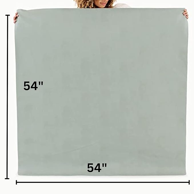 Uniklook Vegan Leather Mat Multipurpose Playmat Kids Infant Picnic Blanket - Waterproof Baby Splat mat for High Chair Sand Proof Beach Blanket Indoor Outdoor (Sage+Dawn Blue)