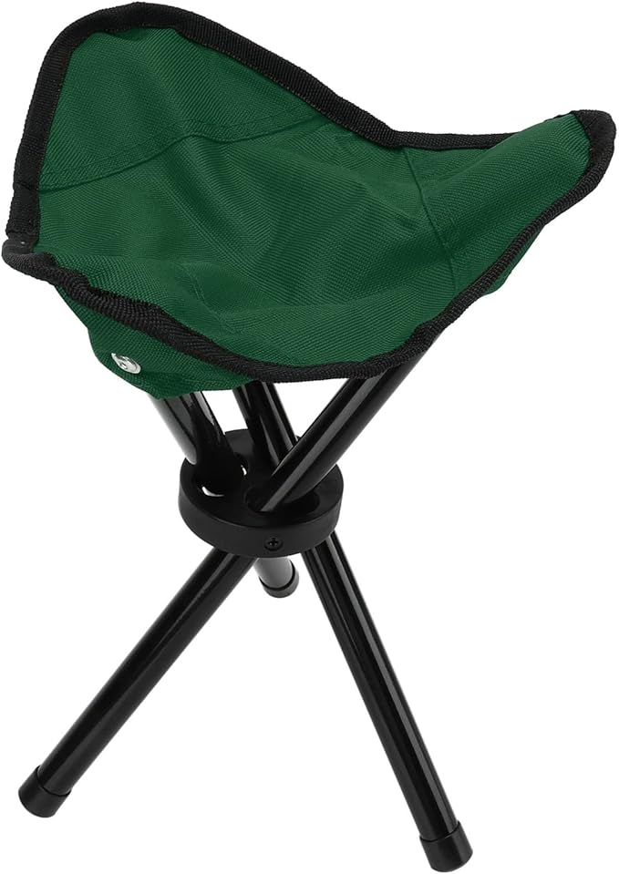 Honio Camping Tripod Stool Tripod Seat Portable Lightweight 600D Oxford Fabric for Outdoor for Fishing (Green)