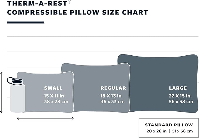Therm-a-Rest Compressible Cinch Camping and Backpacking Pillow Small - 12 x 16 Inch Outerspace