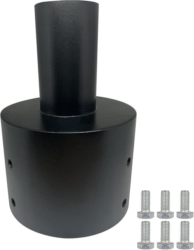 Light Pole Adapter Tenon - Heavy Duty Slip Fitter for 5 inch Round Pole &amp 2 3/8 inch Metal Outdoor Mounting Bracket for Shoebox Light Fixtures Post Top Lightin