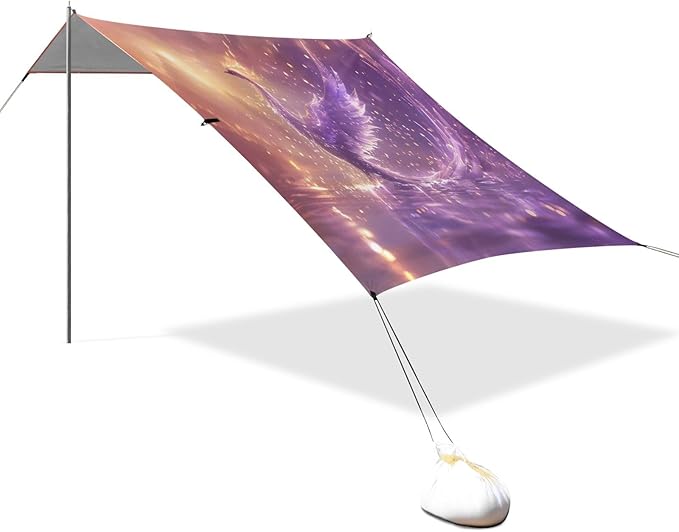 Camping Sun Shelters Purple Phoenix in Wonderland Beach Canopy 126 * 110.2in
