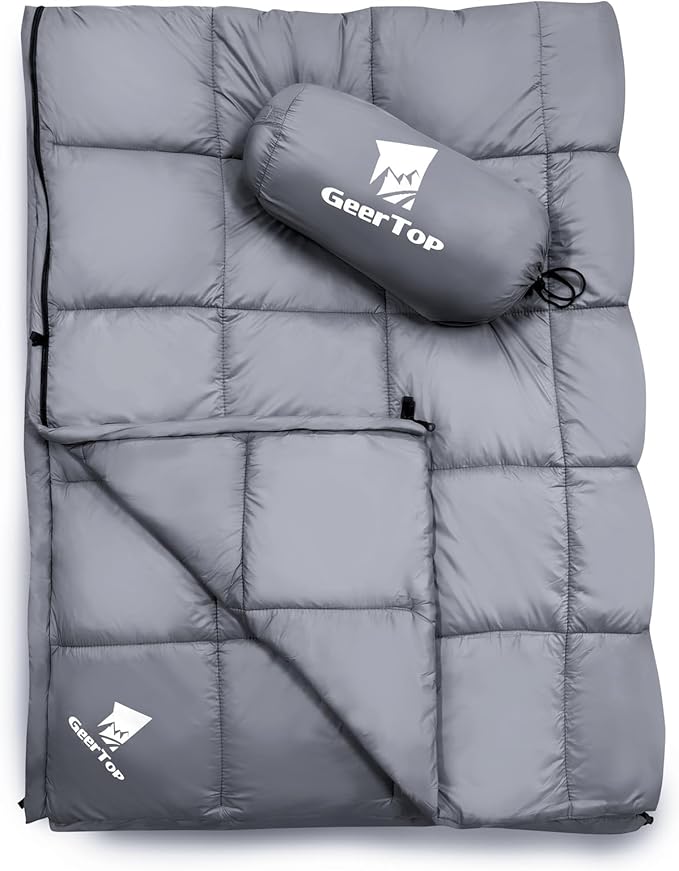 GEERTOP Lightweight Outdoor Camping Blankets for Adults Compact Travel Blanket for Hiking Backpacking All Weather Sleeping Bag Quilt for Beach Park Stadium