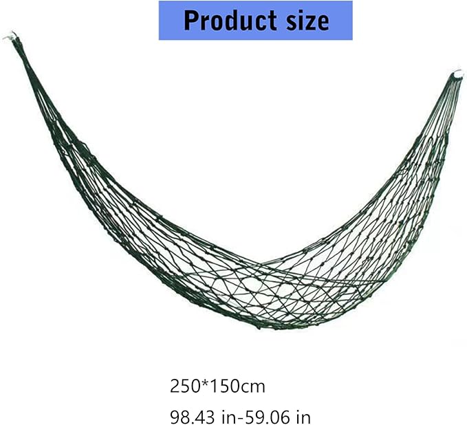 Nylon Rope Meshes Hammock Portable Outdoor Camping Hammock Garden Swing Hanging Bed for Garden Beach Yard Travel