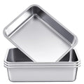 3 Pack Stainless Steel Commercial Bus Tubs Food Grade Meat Processing Tubs Lug Wash Basin Tote Box for Dishwashing Kitchen Restaurant Utility (13 L)