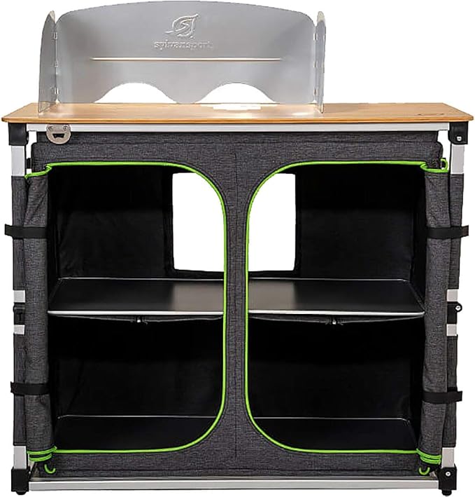SylvanSport Outdoor Camp Kitchen for Easy Cooking Clean Up and Camping Meal Prep - Great for Campsites Tailgates BBQs and Glamping - Camping Essentials - Dine-O-Mite Small Version
