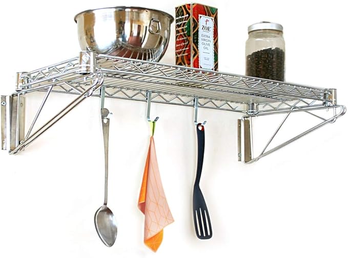 Commercial Chrome Wire Shelving Wall Shelf 18 x 24 - NSF