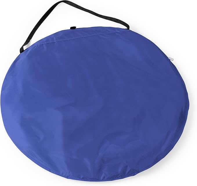 PICNIC TIME Manta Portable Beach Tent Fully-Assembled Pop Up Tent Beach Shade and Sun Shelter Instant Outdoor Shade with Carrying Bag for Outdoors and UPF50+ UV Protection (Blue)