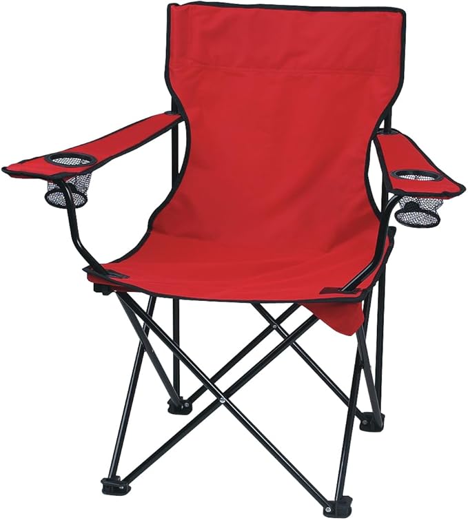 6-Qty Folding Chairs with Imprinted Logo or Message On Back - Custom Gift for Sports Picnics &amp Tailgating