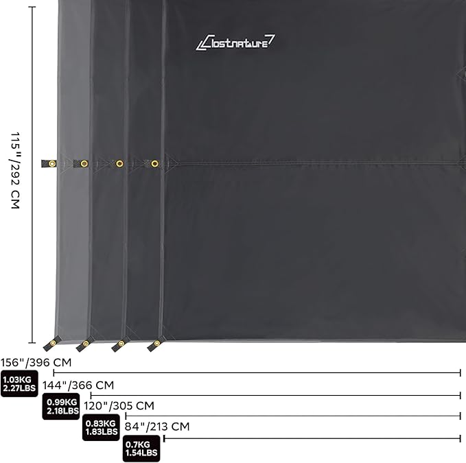 Clostnature Waterproof Camping Tarp for Tent - Ultralight Hammock Rain Fly for Backpacking Heavy Duty Camping Hiking Awning Lightweight Rain Tarp Tent Shelter Camping Gear Must Haves