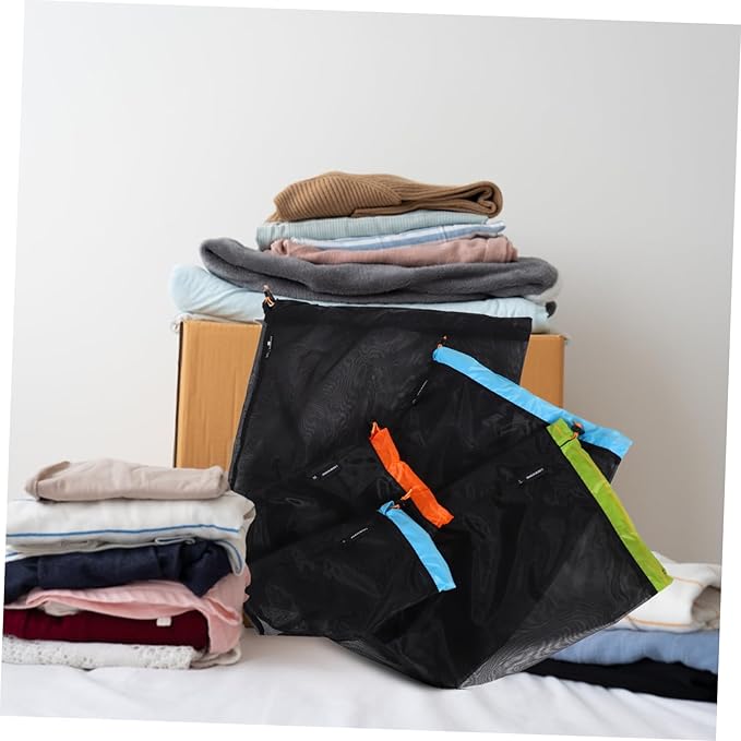 Yardwe 1 Set Reusable Polyester Mesh Storage Sack for Camping and Outdoor Gear Drawstring Bags Durable Space Saving Compression
