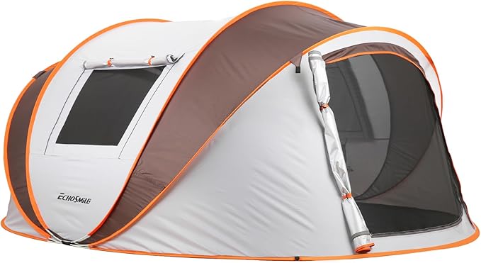EchoSmile Instant Pop Up Camping Tent 2/4/6 Person Easy Setup Tent Water Resistant Dome Portable with Carry Bag