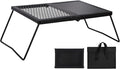 REDCAMP Folding Campfire Grill Heavy Duty Steel Grate Portable Camp Fire Cooking Racks and Griddle for Outdoor Versatile Campfire Cooking