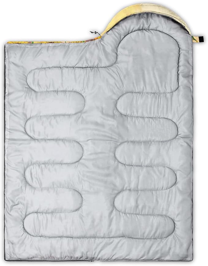 QOOMO Camping Sleeping Bags3 Season Warm &amp Cool WeatherLightweightWaterproof Sleeping Bags for Adults &amp KidsTravelingand OutdoorsCamping Gear Equipment