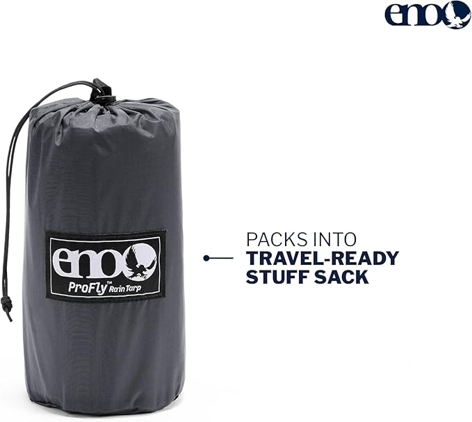 ENO Eagles Nest Outfitters ProFly Rain Tarp Ultralight Hammock Accessory Charcoal