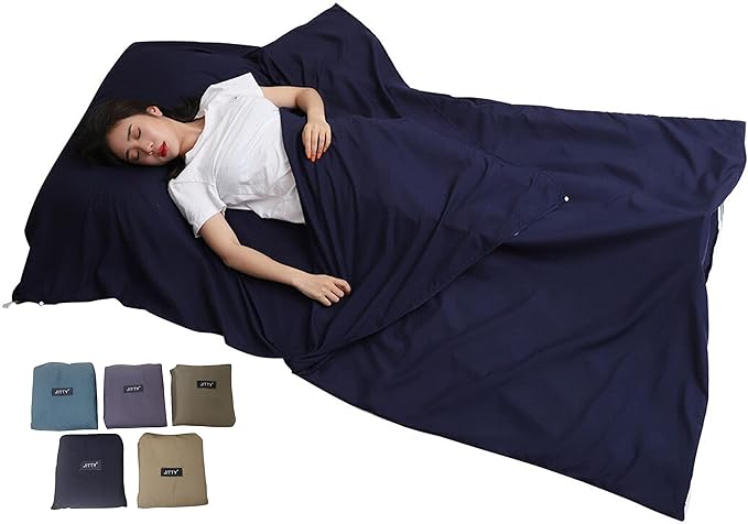 JITTY Sleeping Bag Liner Travel Sheet for Business Camping Backpacking Hiking Mountain Climbing Home Hostels Train 83x45