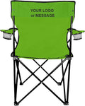 6-Qty Folding Chairs with Imprinted Logo or Message On Back - Custom Gift for Sports Picnics &amp Tailgating