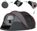 Instant Pop Up Camping Tent 4-6 Person TentsAutomatic Set Up Tent in 3 SecondsWaterproof Sunshade Family TentPortable Lightweight Dome Tent for Outdoor CampingHikingTravel &amp Beach