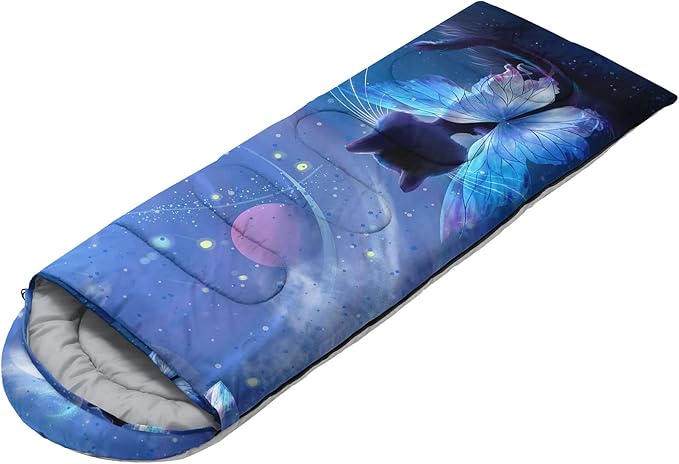 Axolotl Unicorn Sleeping Bag for Kids Boys Girls–Lightweight Warm Cold Weather Sleeping BagsWaterproof Portable Sleeping Bag with Compression Sack for Camping Backpacking Outdoor Indoor