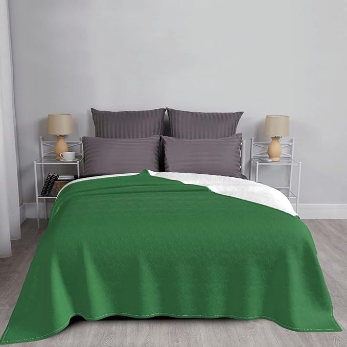 Bamboo Green Soft Fleece Blanket 60 * 50 inch Soft Sofa Blanket Suitable for Sofa Camping Travel Night Cover Blanket