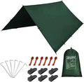 KALINCO Waterproof Camping Tarp 10X12FT Hammock Rain Fly Tent Tarp Multifunctional Tent Footprint Lightweight and Compact for Backpacking Hiking (Green-10X12FT)