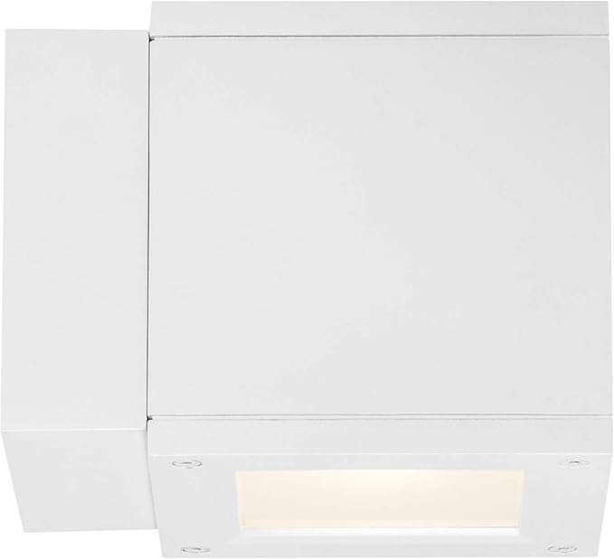 WAC Lighting WS-W2505-AL Rubix LED Outdoor Wall Light Fixture Double Light 3000K Brushed Aluminum