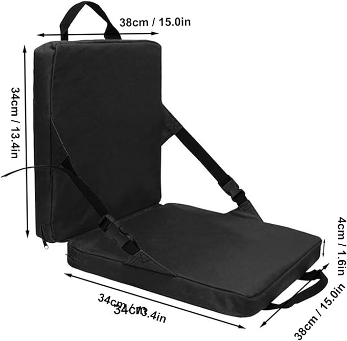 Outdoor Folding Chair Cushion Portable Adjustable Floor Chair for Camping