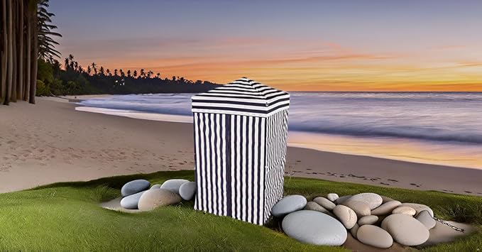Impact 4'x4' Pop up Changing Dressing Room Black and White
