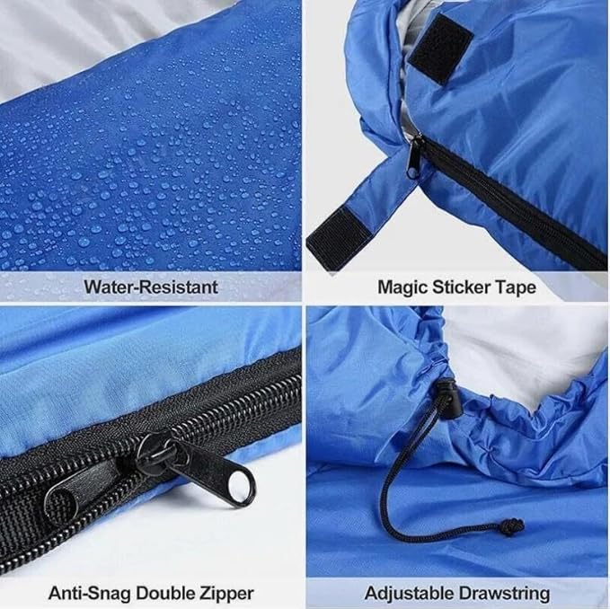2/1× Thick Adult Cold Weather Sleeping Bag for Big &amp Tall Waterproof Winter Bags