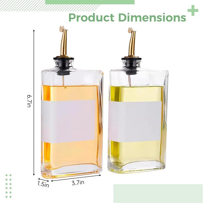 2 Pcs Syrup Dispenser with Pump 350 Ml Glass Oil and Vinegar Dispenser for Coffee Bar Labeled for Versatile Use